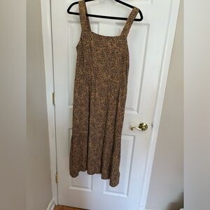 Amazon Essentials leopard print tiered midi dress